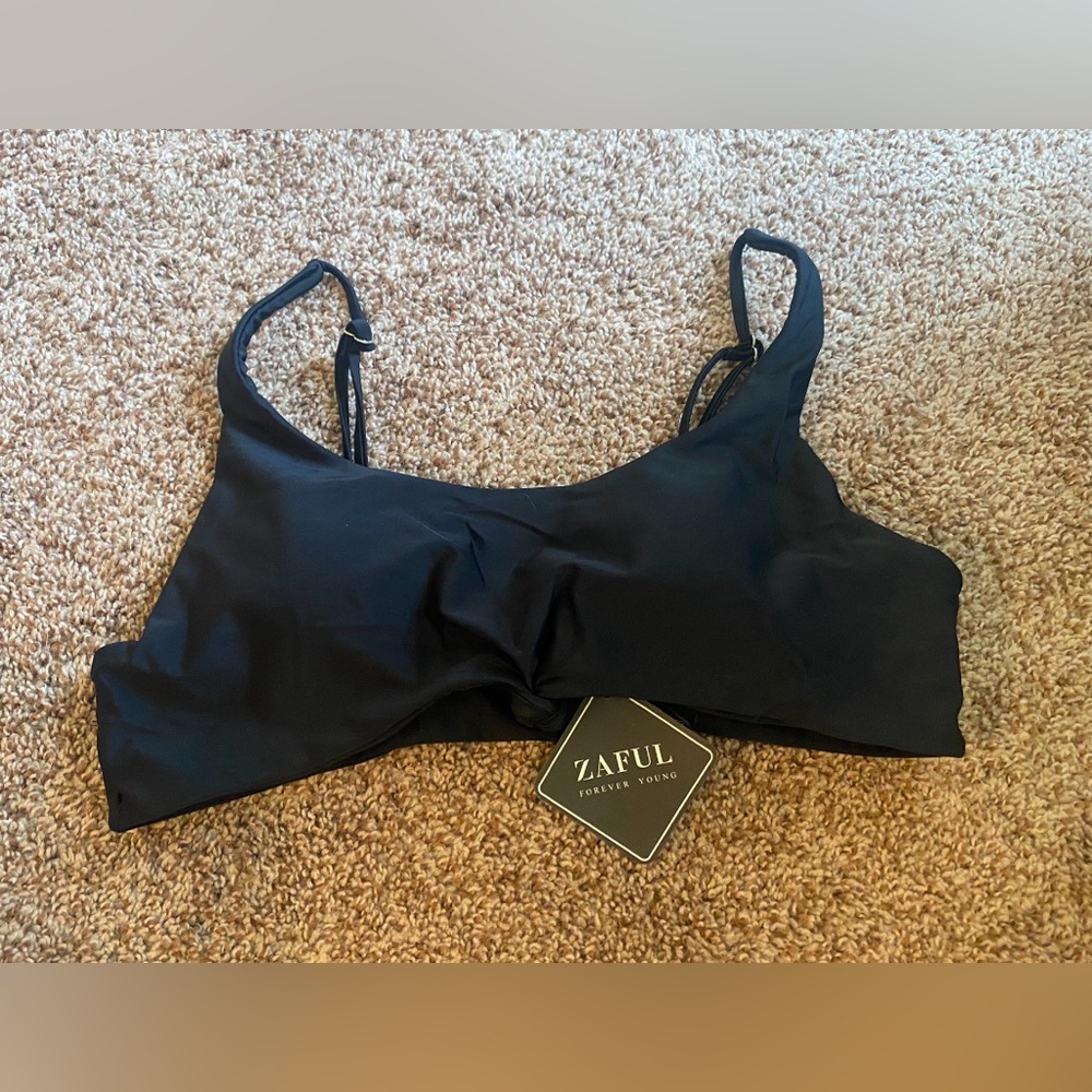 Large NWT Zaful black bikini top